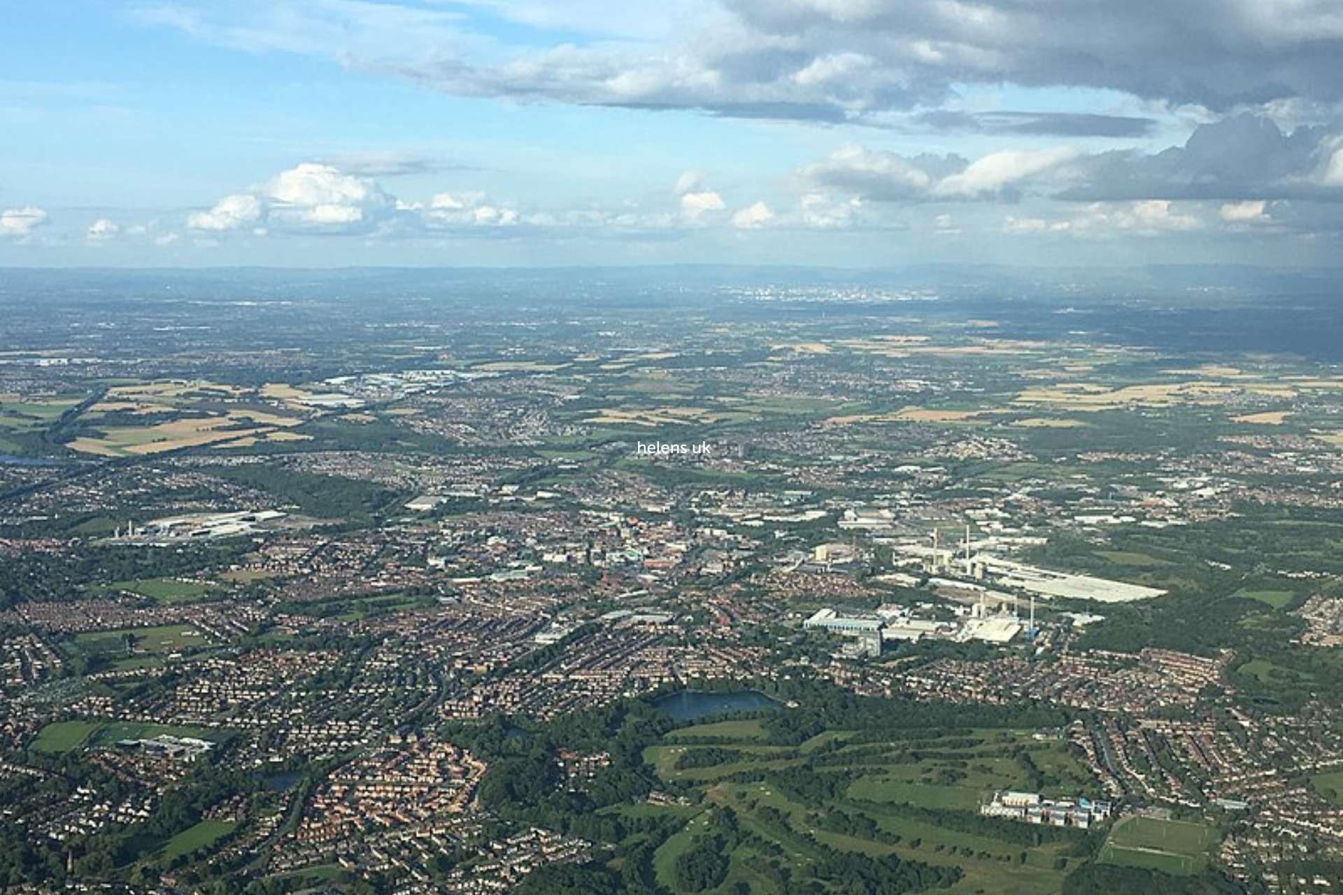 Aerial View Of St Helens, Merseyside