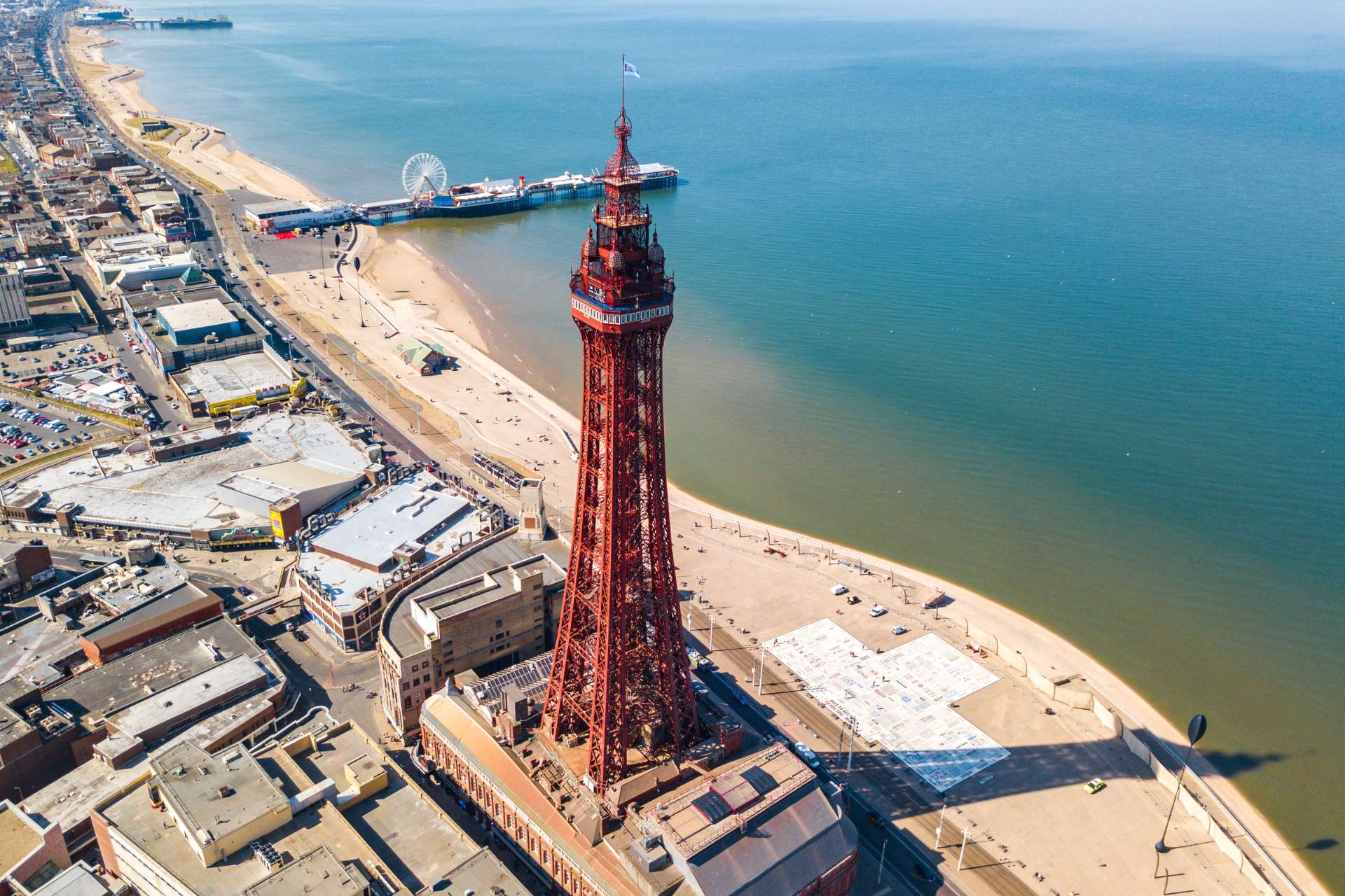 Aerial shot of Blackpool Tower